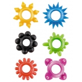 Набор из 6 разноцветных эрекционных колец - Toyfa Basic - в Кургане купить с доставкой