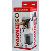 Насадка-фаллоимитатор на кожаных трусиках Harness Ultra Realistic 7  - 18 см. - LOVETOY (А-Полимер) - купить с доставкой в Кургане