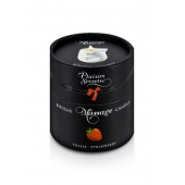 Массажная свеча с ароматом клубники Bougie de Massage Gourmande Fraise - 80 мл. - Plaisir Secret - купить с доставкой в Кургане