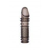 Дымчатая закрытая насадка ToyFa XLover с чешуйками и пупырышками - 13,5 см. - ToyFa - в Кургане купить с доставкой