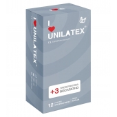 Презервативы с рёбрами Unilatex Ribbed - 12 шт. + 3 шт. в подарок - Unilatex - купить с доставкой в Кургане