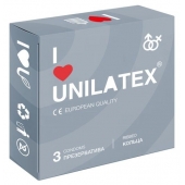 Презервативы с рёбрами Unilatex Ribbed - 3 шт. - Unilatex - купить с доставкой в Кургане