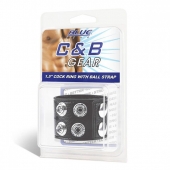 Ремень на член и мошонку 1.5  Cock Ring With Ball Strap - BlueLine - купить с доставкой в Кургане