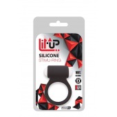 Чёрное эрекционное виброкольцо LIT-UP SILICONE STIMU RING 3 BLACK - Dream Toys - в Кургане купить с доставкой