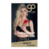 Пластиковая метелочка с красными пёрышками Small Feather Tickler - 32 см. - Blush Novelties - купить с доставкой в Кургане