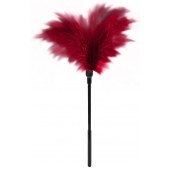 Пластиковая метелочка с красными пёрышками Small Feather Tickler - 32 см. - Blush Novelties - купить с доставкой в Кургане