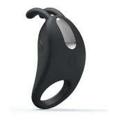 Чёрное эрекционное кольцо с вибрацией Rabbit Vibrator - Baile - в Кургане купить с доставкой