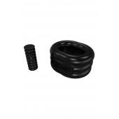 Чёрное эрекционное виброкольцо Stretch - Bathmate - в Кургане купить с доставкой