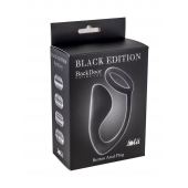 Чёрное эрекционное кольцо с анальной пробкой Button Anal Plug - Lola Games - в Кургане купить с доставкой