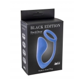 Синее эрекционное кольцо с анальной пробкой Button Anal Plug - Lola Games - в Кургане купить с доставкой