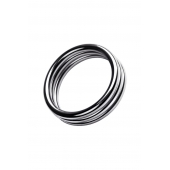 Металлическое эрекционное кольцо с рёбрышками размера L - ToyFa - в Кургане купить с доставкой