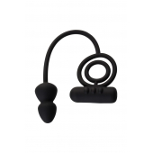 Чёрное эрекционное кольцо с вибропулькой и анальным хвостом - Erotist Adult Toys - в Кургане купить с доставкой