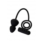 Чёрное эрекционное кольцо с вибростимулятором и анальным хвостом - Erotist Adult Toys - в Кургане купить с доставкой