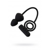 Чёрное эрекционное кольцо с вибростимулятором и анальным хвостом - Erotist Adult Toys - в Кургане купить с доставкой