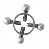 Серебристые зажимы для сосков на винтах - ToyFa - купить с доставкой в Кургане