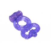 Фиолетовое эрекционное кольцо Rings Treadle с подхватом - Lola Games - в Кургане купить с доставкой