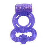 Фиолетовое эрекционное кольцо Rings Treadle с подхватом - Lola Games - в Кургане купить с доставкой