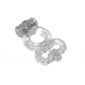 Прозрачное эрекционное кольцо Rings Treadle с подхватом - Lola Games - в Кургане купить с доставкой