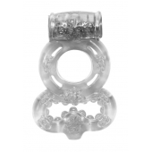 Прозрачное эрекционное кольцо Rings Treadle с подхватом - Lola Games - в Кургане купить с доставкой
