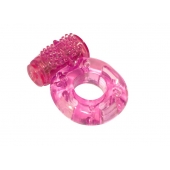 Розовое эрекционное кольцо с вибрацией Rings Axle-pin - Lola Games - в Кургане купить с доставкой