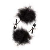 Зажимы для сосков с пухом FEATHERED NIPPLE CLAMPS - Blush Novelties - купить с доставкой в Кургане