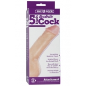Насадка-реалистик для трусиков Vac-U-Lock 5  Realistic - 12,7 см. - Doc Johnson - купить с доставкой в Кургане