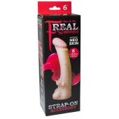 Телесная насадка REAL Standard с усиками на основании - 19 см. - LOVETOY (А-Полимер) - купить с доставкой в Кургане