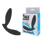 Чёрный вибростимулятор простаты Sex Expert Vibe Pleasure - Sex Expert - в Кургане купить с доставкой