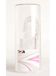 Прозрачная гелевая насадка с клиторальным отростком - 13 см. - Toyfa Basic - в Кургане купить с доставкой