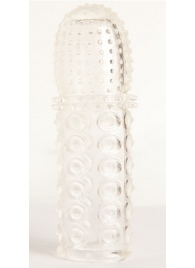 Прозрачная закрытая гелевая насадка - 13,5 см. - Toyfa Basic - в Кургане купить с доставкой