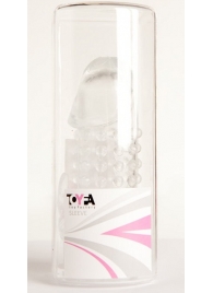 Гелевая прозрачная насадка с 2 отростками - 13 см. - Toyfa Basic - в Кургане купить с доставкой