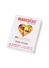 Жёлтые презервативы Masculan Ultra Tutti-Frutti с фруктовым ароматом - 3 шт. - Masculan - купить с доставкой в Кургане