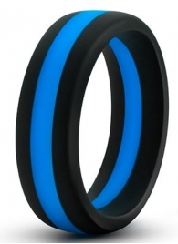 Черно-синее эрекционное кольцо Silicone Go Pro Cock Ring - Blush Novelties - в Кургане купить с доставкой