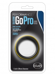 Черно-желтое силиконовое эрекционное кольцо Silicone Go Pro Cock Ring - Blush Novelties - в Кургане купить с доставкой