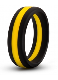 Черно-желтое силиконовое эрекционное кольцо Silicone Go Pro Cock Ring - Blush Novelties - в Кургане купить с доставкой