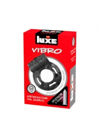 Чёрное эрекционное виброкольцо Luxe VIBRO  Африканский Эль Дьябло  + презерватив - Luxe - в Кургане купить с доставкой