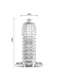 Закрытая прозрачная насадка Crystal sleeve - 12 см. - Erowoman-Eroman - в Кургане купить с доставкой