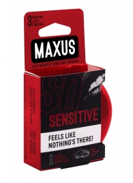 Ультратонкие презервативы в железном кейсе MAXUS Sensitive - 3 шт. - Maxus - купить с доставкой в Кургане