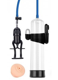 Прозрачная вакуумная вибропомпа Sex Expert с насадкой-вагиной - Sex Expert - в Кургане купить с доставкой