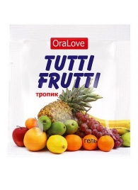 Пробник гель-смазки Tutti-frutti со вкусом тропических фруктов - 4 гр. - Биоритм - купить с доставкой в Кургане