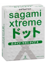 Презервативы Sagami Xtreme SUPER DOTS с точками - 3 шт. - Sagami - купить с доставкой в Кургане