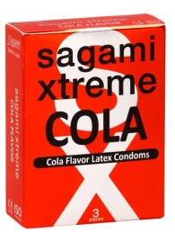 Ароматизированные презервативы Sagami Xtreme COLA - 3 шт. - Sagami - купить с доставкой в Кургане