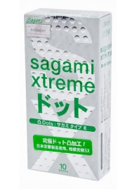 Презервативы Sagami Xtreme Type-E с точками - 10 шт. - Sagami - купить с доставкой в Кургане