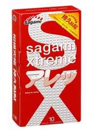 Утолщенные презервативы Sagami Xtreme Feel Long с точками - 10 шт. - Sagami - купить с доставкой в Кургане