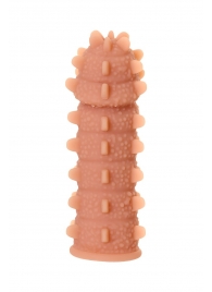 Телесная реалистичная насадка KOKOS Extreme Sleeve 04 с дополнительной стимуляцией - 12,7 см. - KOKOS - в Кургане купить с доставкой