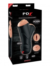 Мастурбатор в колбе с двумя тоннелями Double Penetration Vibrating Stroker - Pipedream - в Кургане купить с доставкой