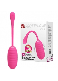 Розовое перезаряжаемое виброяйцо Kirk - Baile