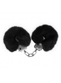 Черные меховые наручники Love с ключиками - Baile - купить с доставкой в Кургане