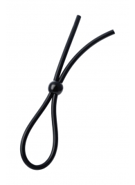 Черное лассо на пенис с одной бусиной - A-toys - в Кургане купить с доставкой