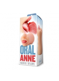 Телесный мастурбатор-ротик с язычком Oral Anne - Blush Novelties - в Кургане купить с доставкой